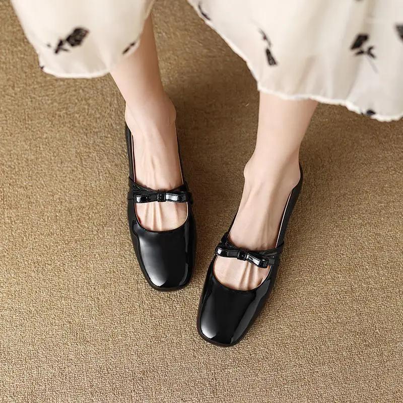 Fashion Women's Shoes New 2025 Fashion Autumn Low Heels Bowknot Cut Ballet Single Shoes Women's Mary Jane Shoes Ladies Zapatos De Mujer