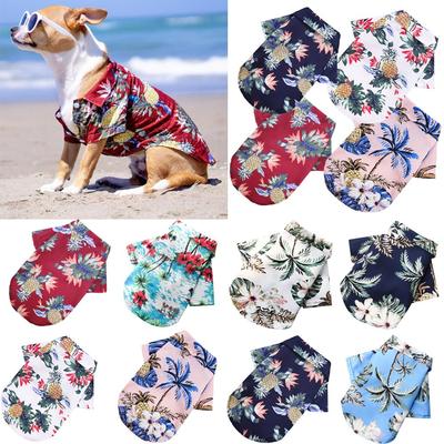Pet Clothes Beach Coconut Tree Print Pet Shirts Dog T-Shirts Pet Dog Shirts Pet Dog Clothes
