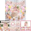 Farm Animal Birthday Party Banner And Balloon Decor Set With Paper Flags For Kids Celebration