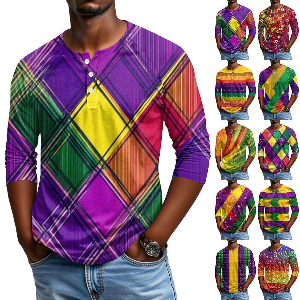 Men's Raglan Sleeve Three-quarter Sleeve Top