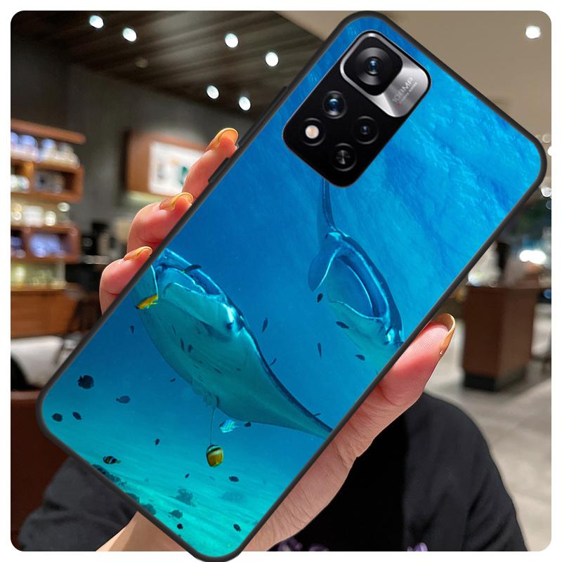 Animal Manta Ray Phone Case For Xiaomi Redmi Note 12 11 8 9 10 Pro 9S 10S 11S 12S Redmi 9 10 12 C 10A Cover