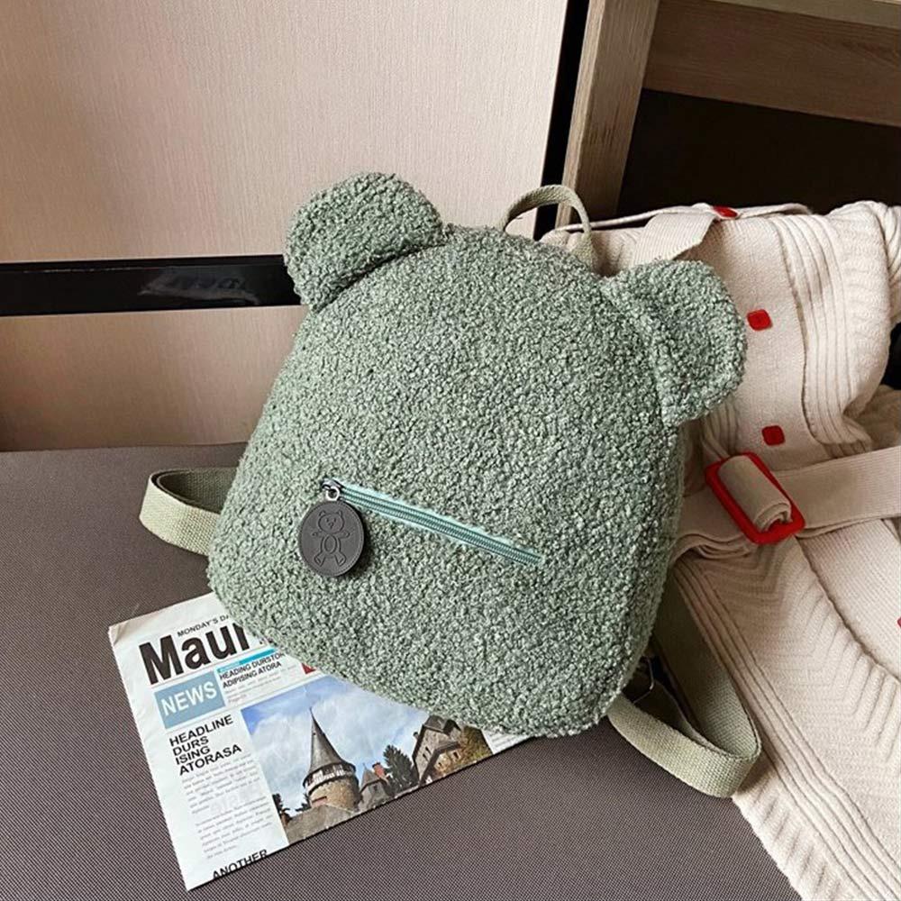 Fashion Cute Bear Women'S Bear Backpacks Plush Multi-Function Mini Backpack Portable Kids Shoulder Bag Travel