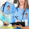 Cartoon Smiling Nurse 2D Flat Acrylic Retractable ID Clip, Sturdy Badge Holder For Nurses And Medical Learners, Essential Daily Nurse Accessory