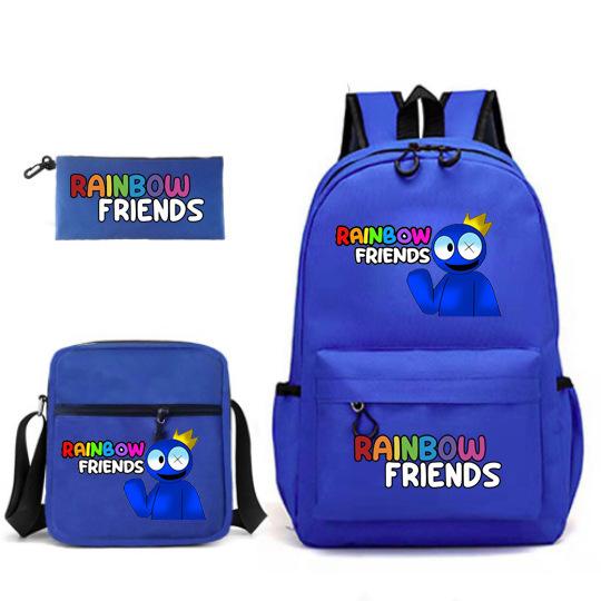 Rainbow Friends Rainbow Friends Game Original Styling Backpack Three-Piece Cartoon Student School Bag