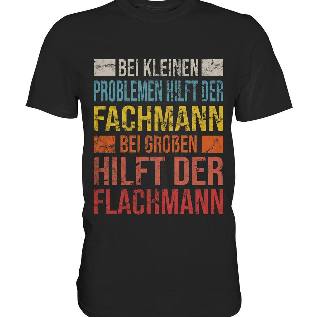 Funny Gerunisex Saying Fachunisexn Flachunisexn Joke Retro T Shirt Handyunisex Worker Casual Vintage Stylish Homme Breathable Unisex