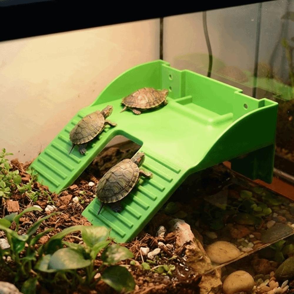Double Ladder Turtle Basking Platform Plastic Feeding Platform Aquatic Turtles
