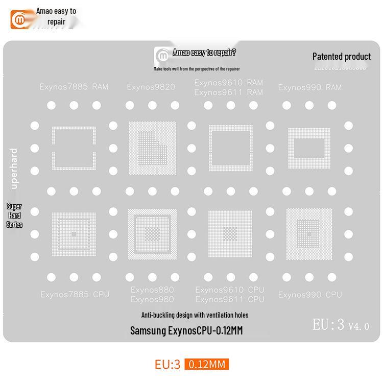 Amao Suitable Solder Paste Stencil for Samsung S20/S21/A70/A90/J720/S10+/Note10 Multi-Purpose Chip