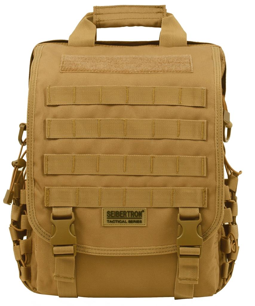 Cybertron OUTDOOR DAY PACK Laptop Shoulder MOLLE Khaki 15.6" Backpack, Bag, Compatible, Waterproof, Unisex,