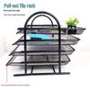 Black 3-Tier Metal Mesh Desktop File Organizer