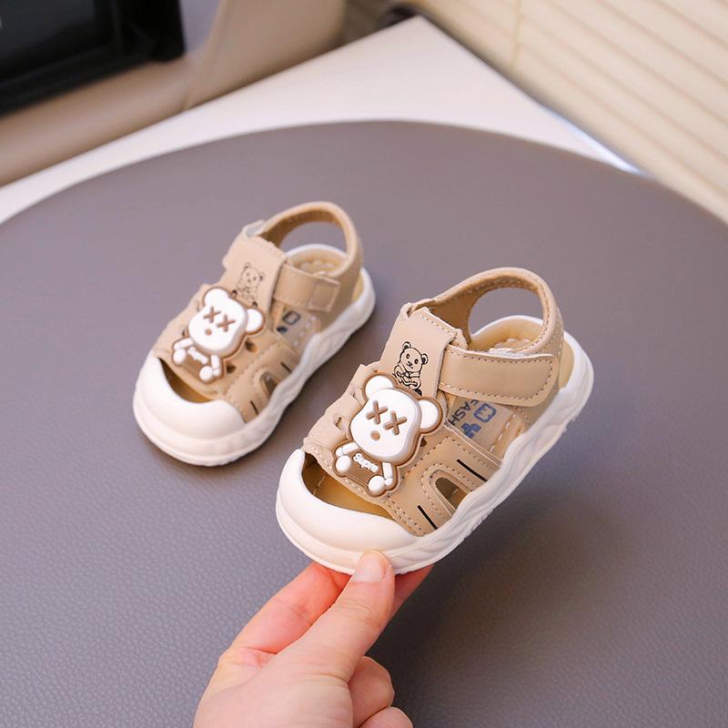 Soft-soled baby sandals summer breathable baby toddler shoes non-slip bag head sandals children anti-kick casual sandals