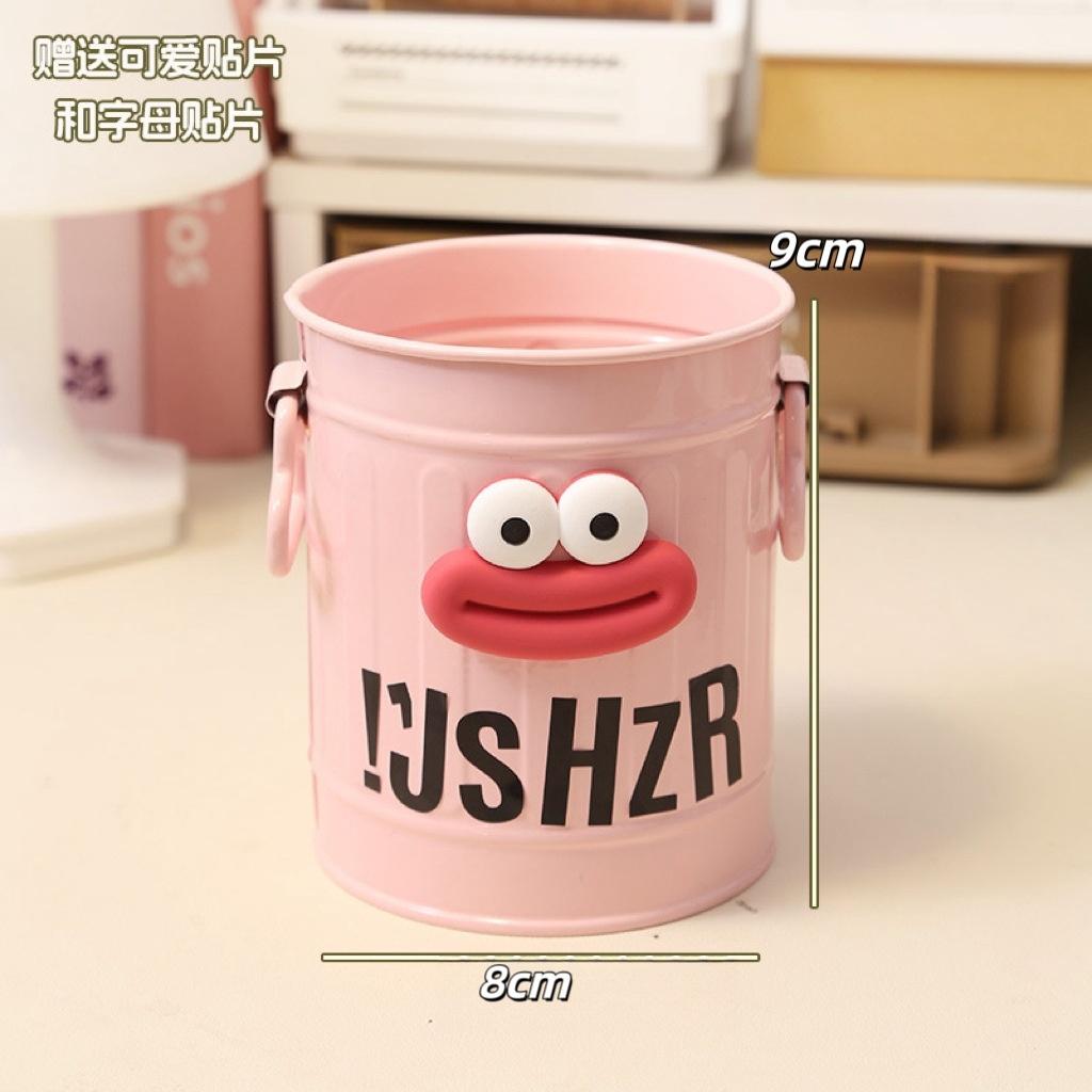 Ins Big - Mouth Pen Holder, Cute & High - Value, for Students  Desks, Large - Capacity, Simple American Retro Storage Bucket