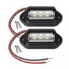 12-24V Universal Truck RV Trailer Tail License Plate White Side Lamp Bulbs 6LED Car License Number Plate Lights Waterproof