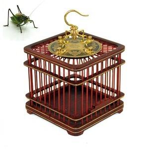 Redwood Copper Topped Grasshopper Cage Large Leaf Yellow Pear Flat Topped Chirping Insect Small Cage Grasshopper Cage