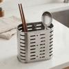 Rustless Steel Chopstick Holder Hollow Draining Hole Storage Basket Silverware Container  Kitchen