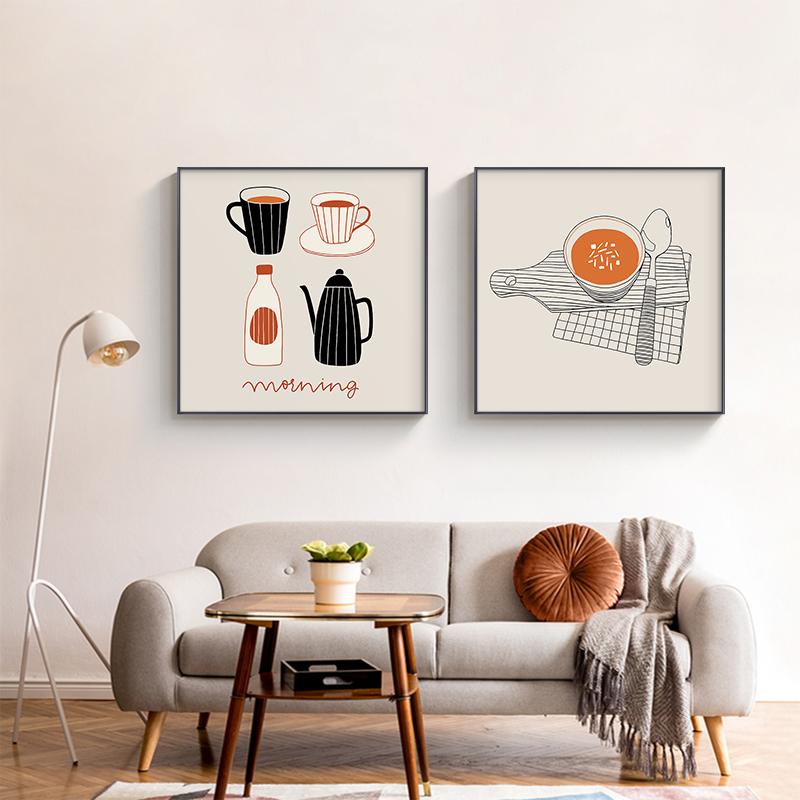 Severské minimalistické zátiší Umělecké obrazy na plátně Domácí dekorace Kreslený obraz do obývacího pokoje Ložnice a obrázky Jídlo Plakát