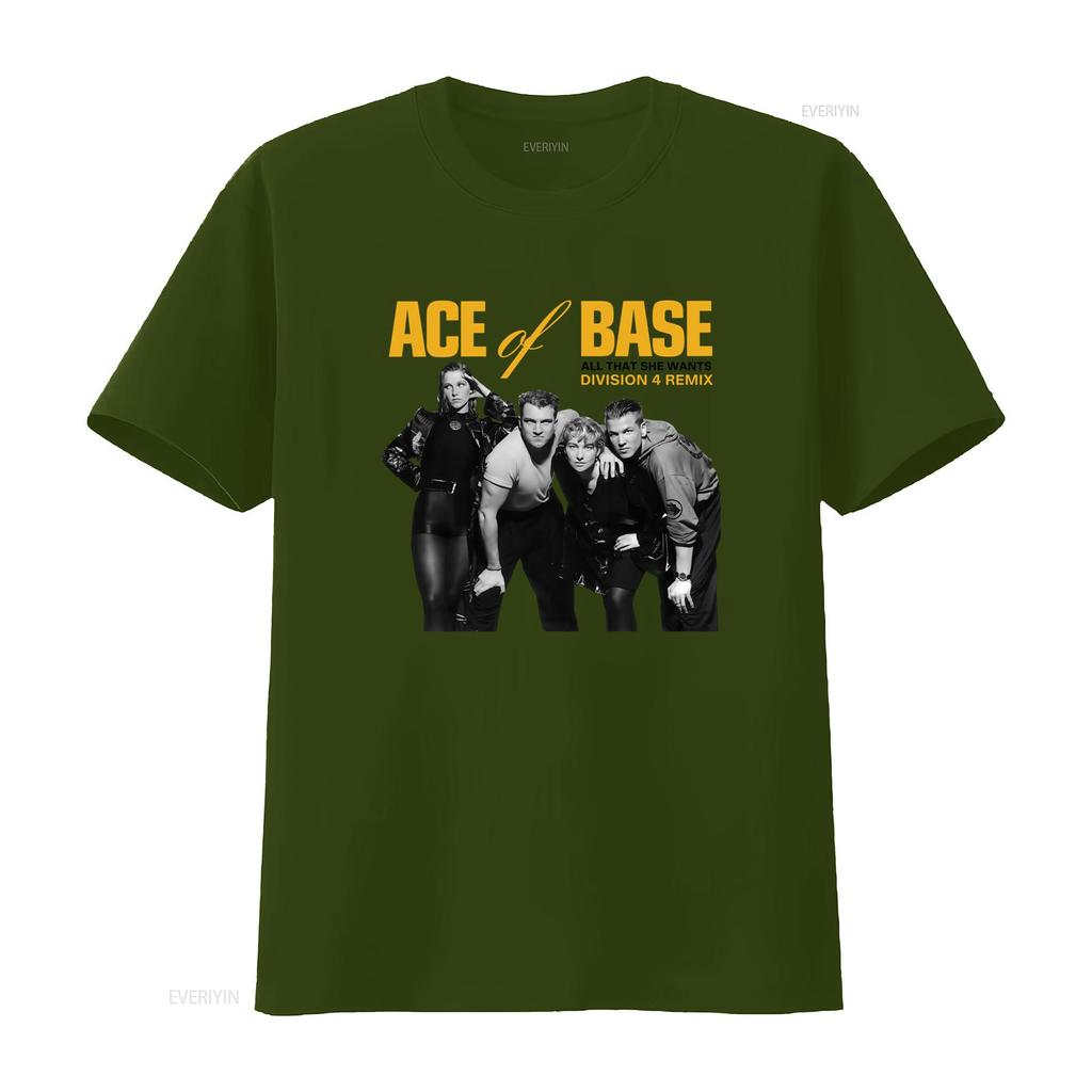 New Ace Of Base Band All That She Wants Division 4 Remix Cotton White S 5Xl T Shirt Mm187 Vintage Washed Slightly Breathable