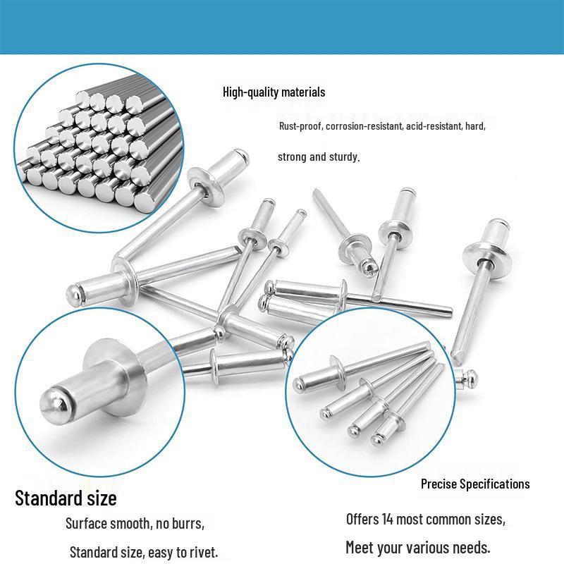 525-Piece Pop Rivet Set for Construction & Metalworking