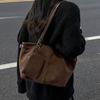 Korean Version Niche Large-capacity Tote Bag Women's 2026 Autumn and Winter New Suede Casual Commuter Portable Shoulder Bag