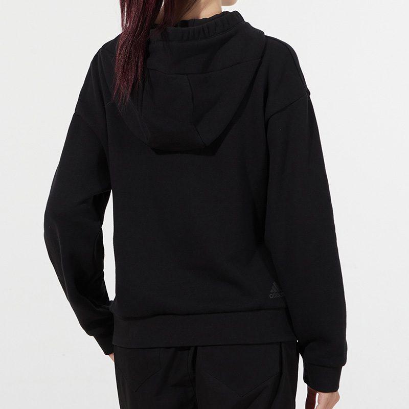 adidas Sweatshirts Women's Black Hooded Moderate Regular HB7365