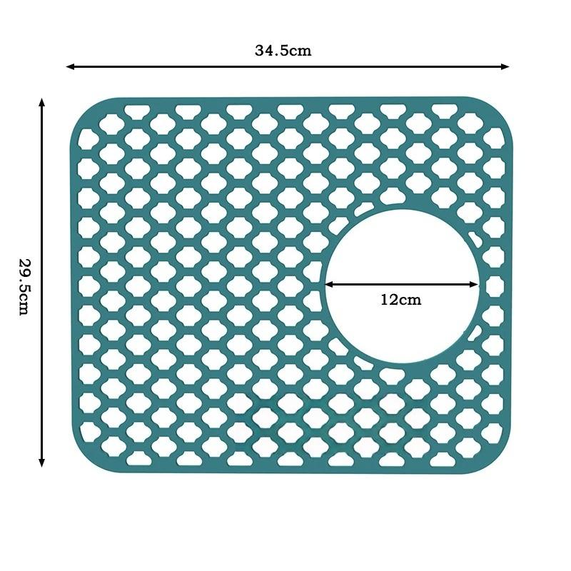 Silicone Sink Mat,Grey Kitchen Sink Mats Grid Accessory,Non-slip Sink Protector for Kitchen Bottom of Farmhouse Porcelain Sink