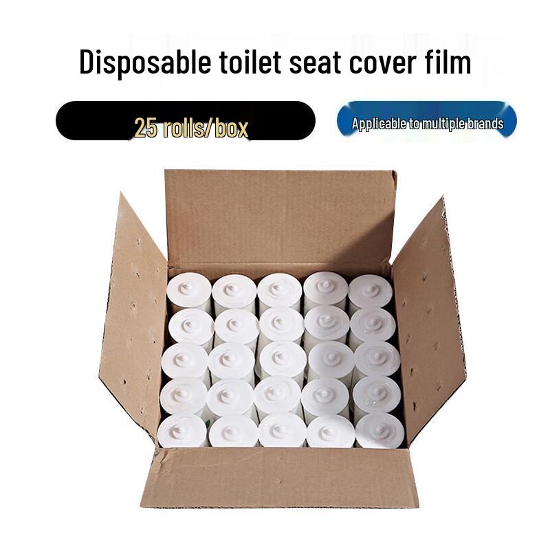 Automatic Disposable Toilet Seat Cover Film Roll Four-tooth (Box of 25 rolls) Universal