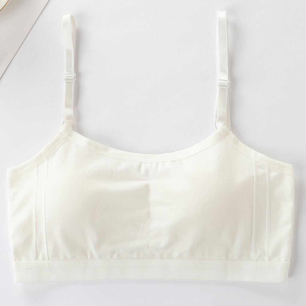 Adjustable Shoulder Strap Sports Bra For Girls (10-14 Years Old) With Fixed Cup