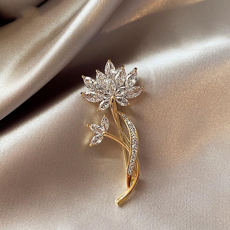 Elegant Wheat Ear Alloy Brooch: High-Grade Pin for Coats and Suits