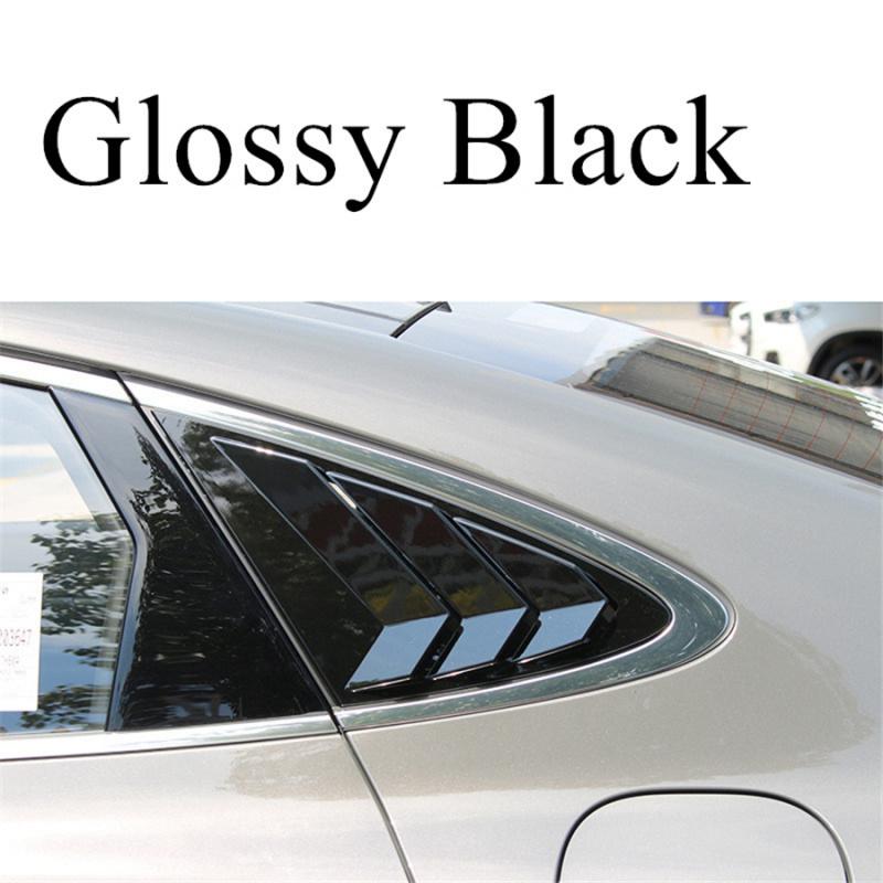 Rear Side Window Quarter Louver Cover Glossy Black For Hyundai Sonata 2020-2023