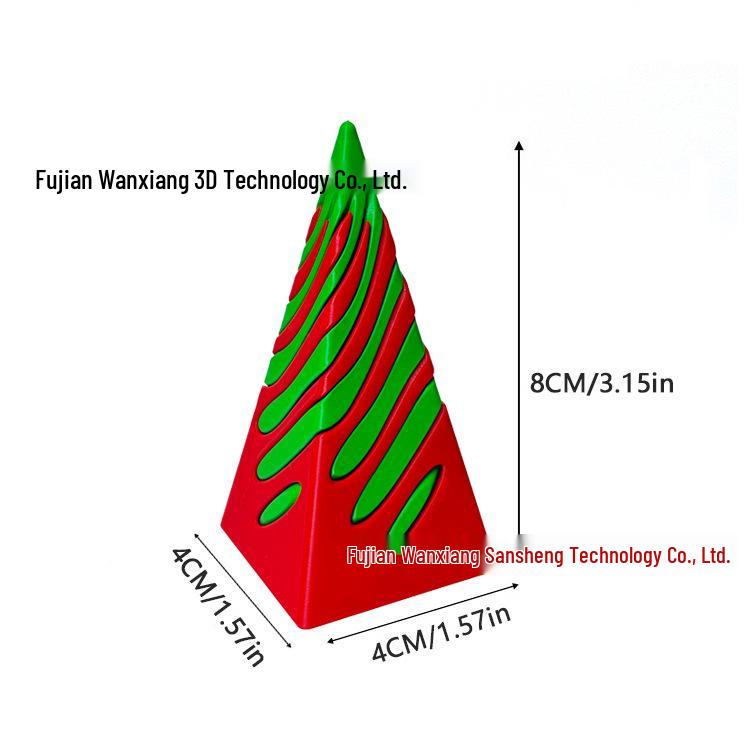 3D Printed Spiral Cone Pyramid Decompression Toy Sculpture - Creative Educational Gift