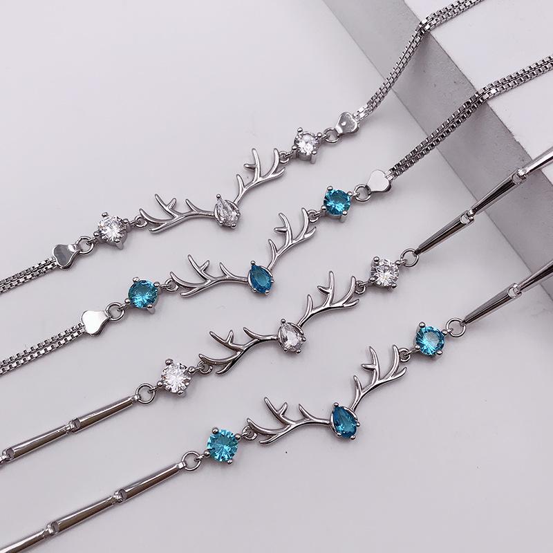 Deer Antler Bracelet for Women, Japanese and Korean Simple and Fashionable Temperament Personalized Pendant Collarbone Chain