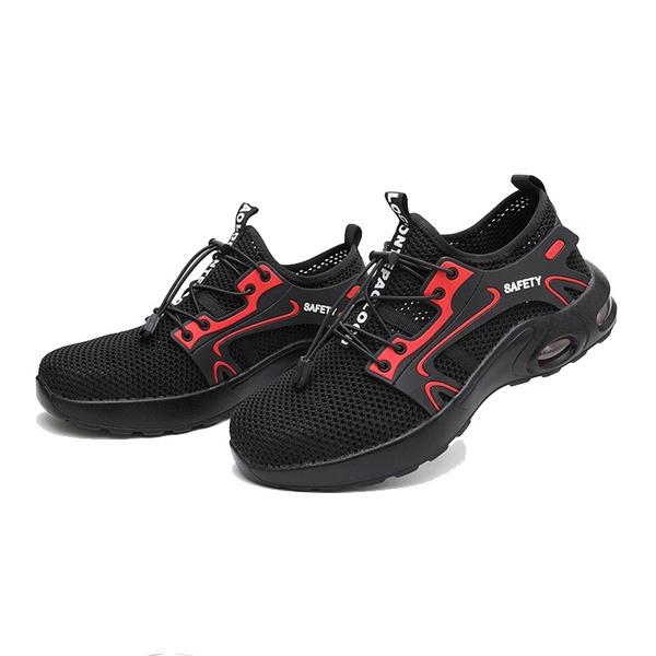 Весна и лето Легкая дышащая Автоматическая усадка шнуровки Мужская рабочая защитная обувь — фото 7