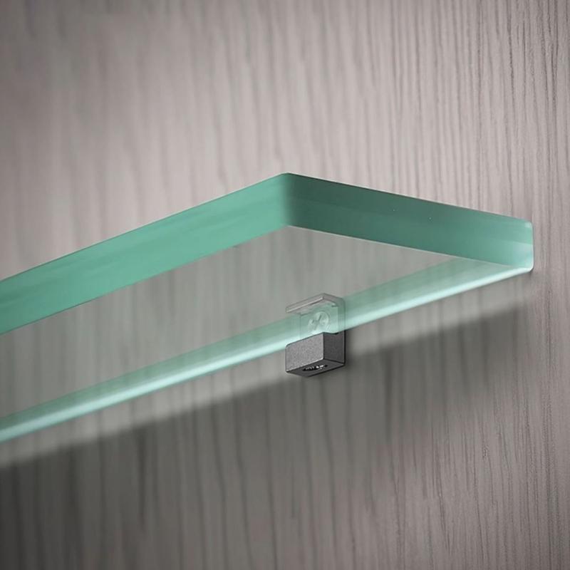 4 Stück Mehrzweck-Verstellbare Glas-Klemmenhalter für Vitrinen Schränke und Paneele aus robusten Zinklegierungs-Materialien