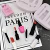 4pcs Makeup Silicone Molds Lipstick Perfume Makeup Tool Fondant Chocolate Candy Molds Cake Molds for Sugarcraft, Soap, Resin