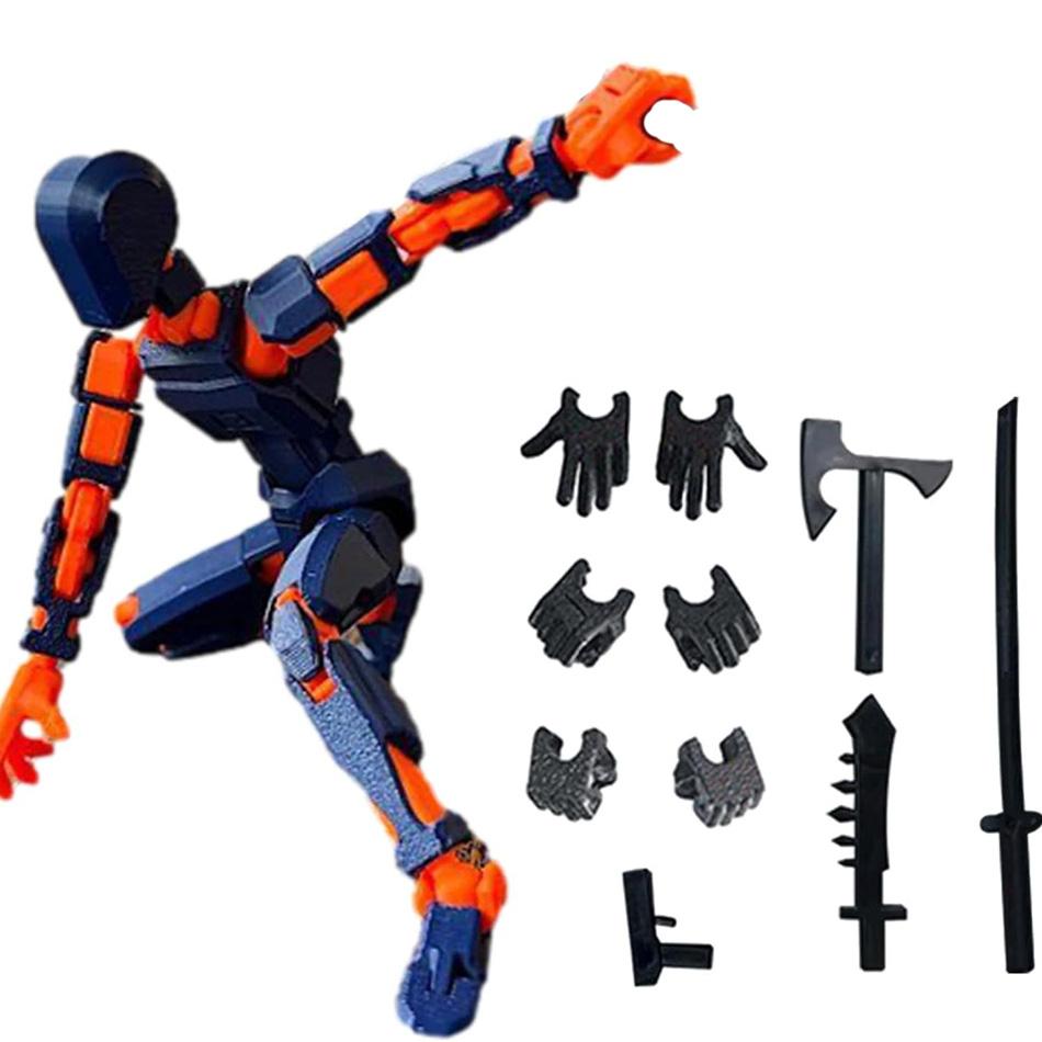 3D Printed Mannequin Dummy Model Funny Multi-Jointed Movable Shape shift Robot 2.0 Action Figures Toys for kids Birthday gifts
