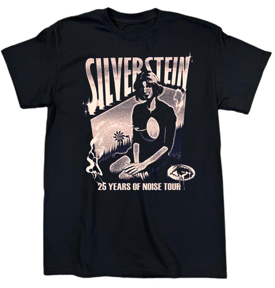 New Silverstein Band 25 Years Of Noise Tour Cotton Black S-5XL Shirt EN649 Unisex T-Shirt L
