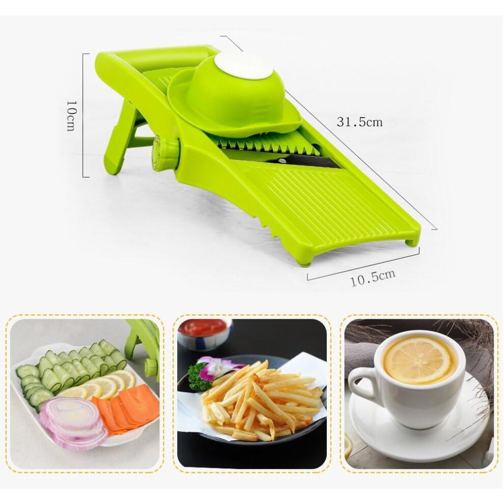 Adaptable Kitchen Slice Master, Adjustable Mandoline Slicer for Kitchen with Ultra Sharp V-blade, Vegetable Slicer, Cheese Slicer, Time-saving,