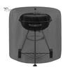 Runder BBQ-Grill-Staubschutz, wasserdicht, staubdicht, Kordelzug-Fix-Design, doppelte Nähte, Anti-Penetrations-Beschichtung