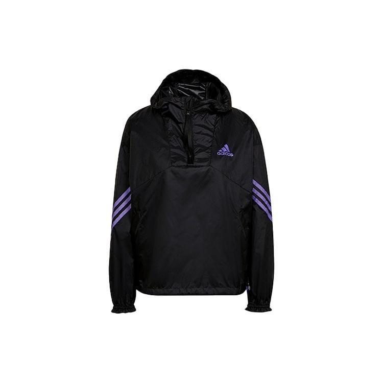 (WMNS) adidas Back to Sport WIND.RDY Anorak Jacket Asia Sizing Black Purple Women s H65722 M