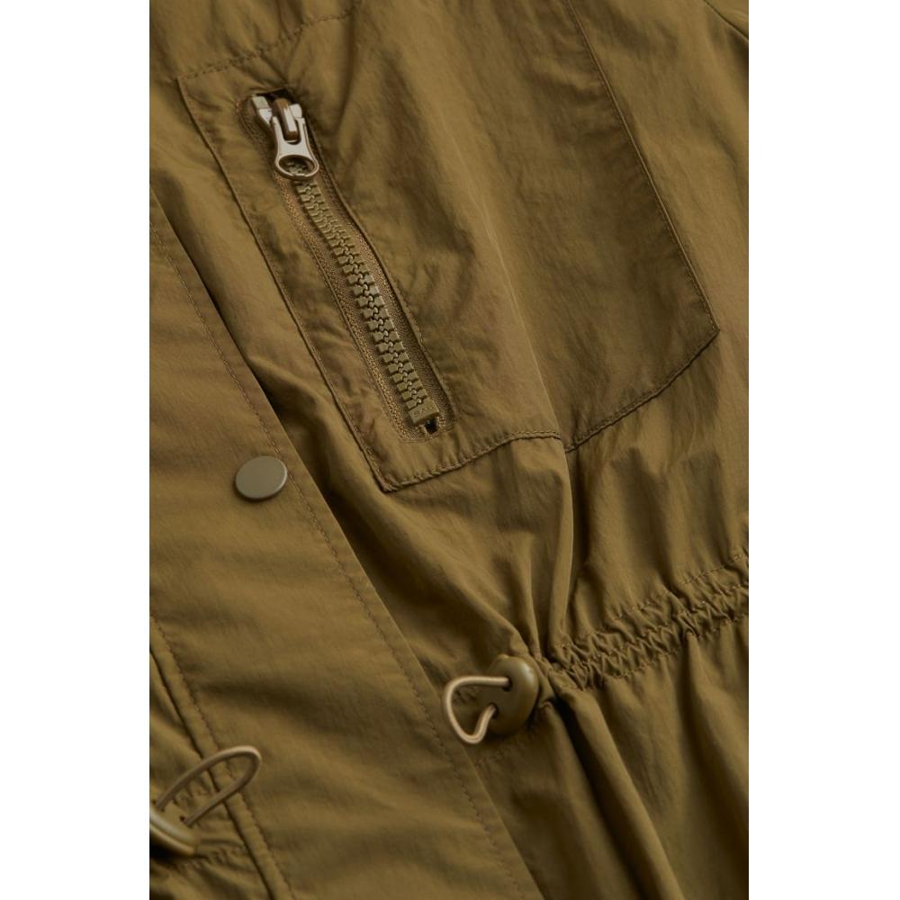 H&M Nylon Utility Jacket Dark Khaki Green