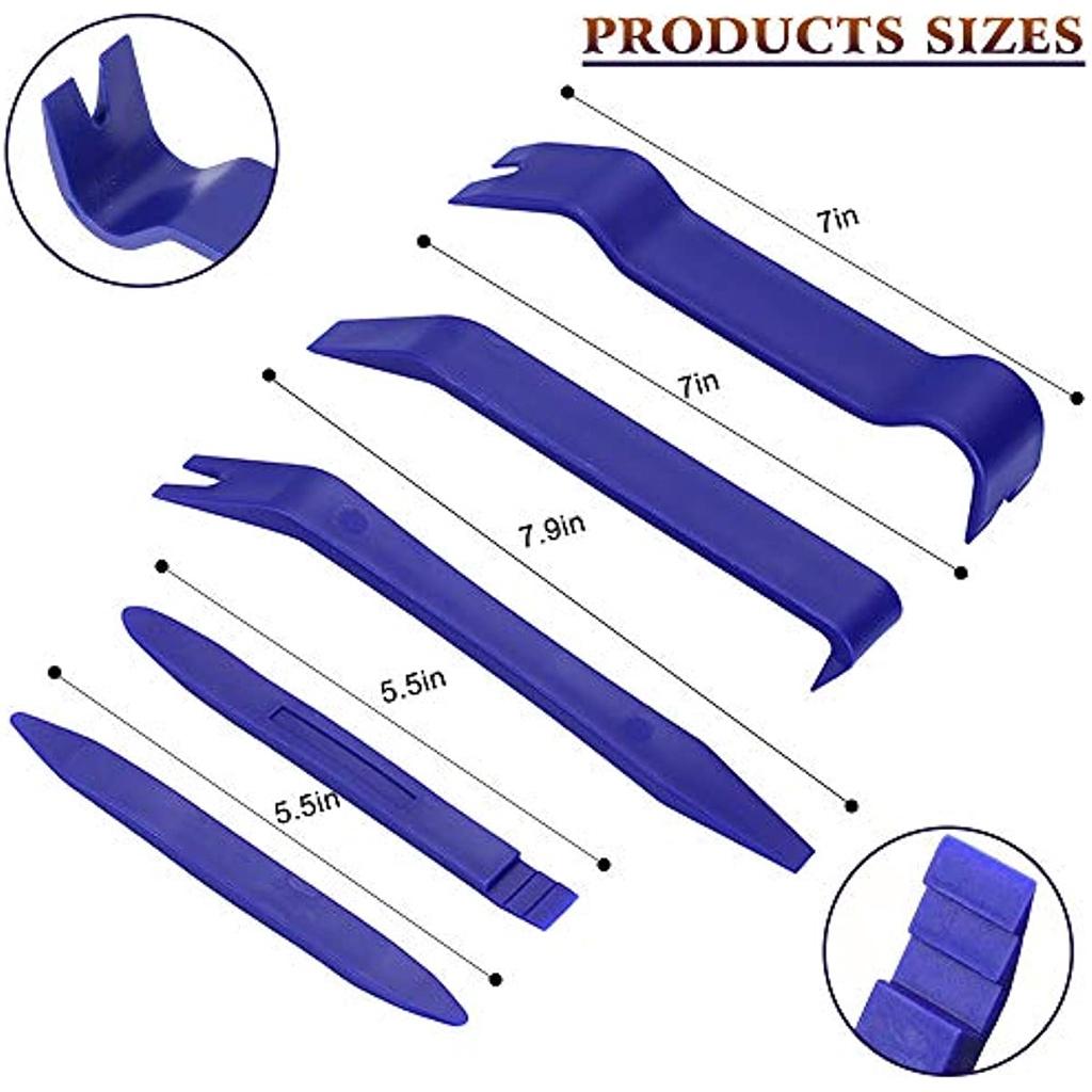 Set de 5 bucăți de pene de ornamentare a mașinii Instrument de demontare a căptușelii interioare.