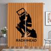 Radiohead Cortinas para Dormitorio Cortinas Modernas para Sala de Estar 2 Piezas Decoración de Halloween Visillos Cortina Blackout Separador Niño