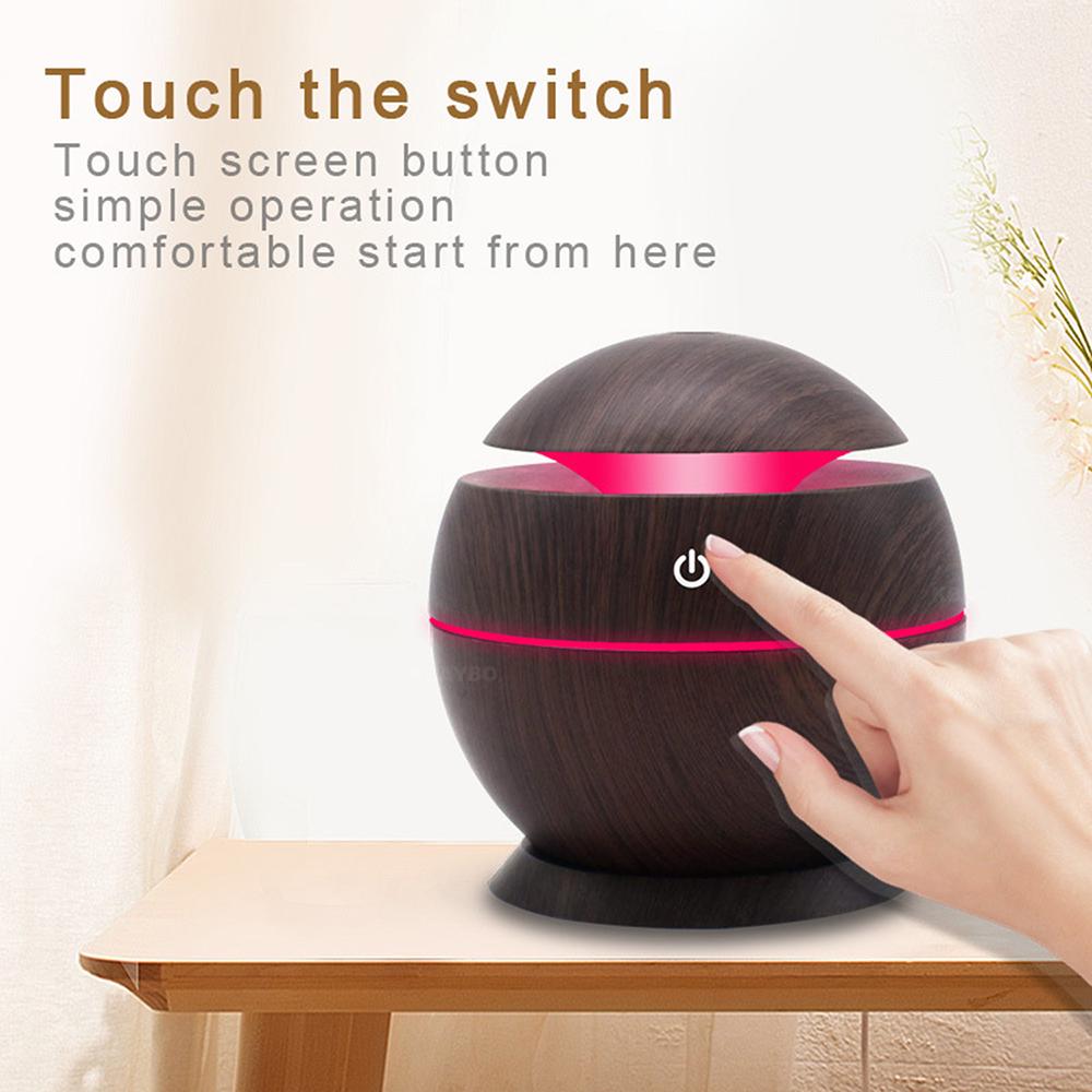 130ml Air Humidifier USB Air Diffuser Ultrasound Air Humidifier Essential Oil Aromatherapy Machine with Seven color