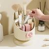 High-Capacity Cosmetic and Pen Holder with Lipstick Compartments