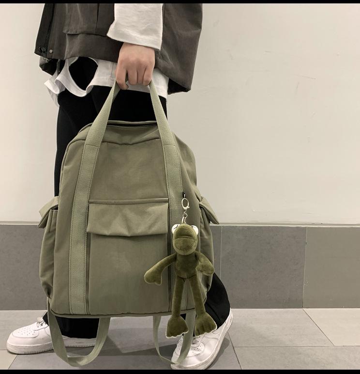 Korean Style Women's Backpack: Trendy, Multi-purpose, Large Capacity Nylon Shoulder Bag for College and Travel