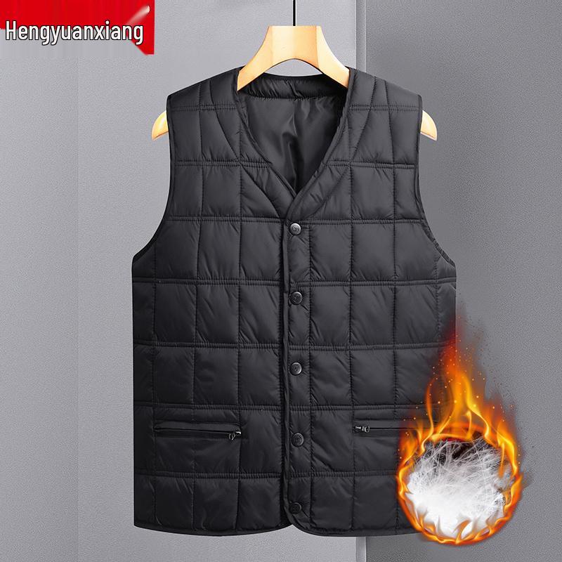 Men's Autumn/Winter Sleeveless Down Vest - Middle-aged Style