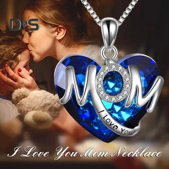 Collier pour femme avec pendentif cœur scintillant, longueur réglable, cadeau de fête des mères, accessoires de bijoux