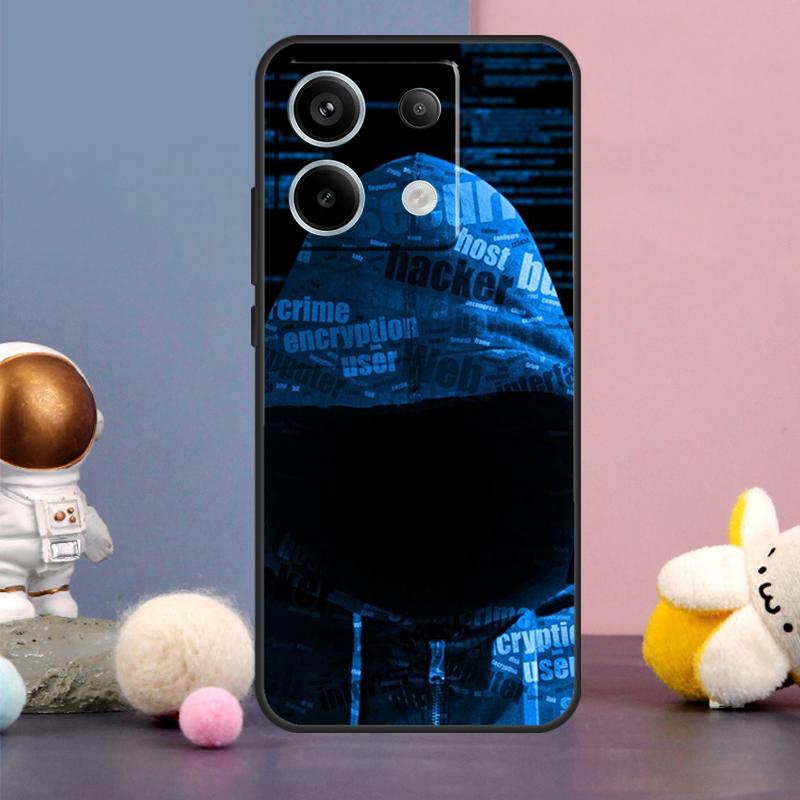 Hacker Binary Matrix Rain Cover For Xiaomi Redmi Note 13 12 11 9 10 Pro 12S 11S 10S 9S Redmi 13 12 10C 12C 13C Case