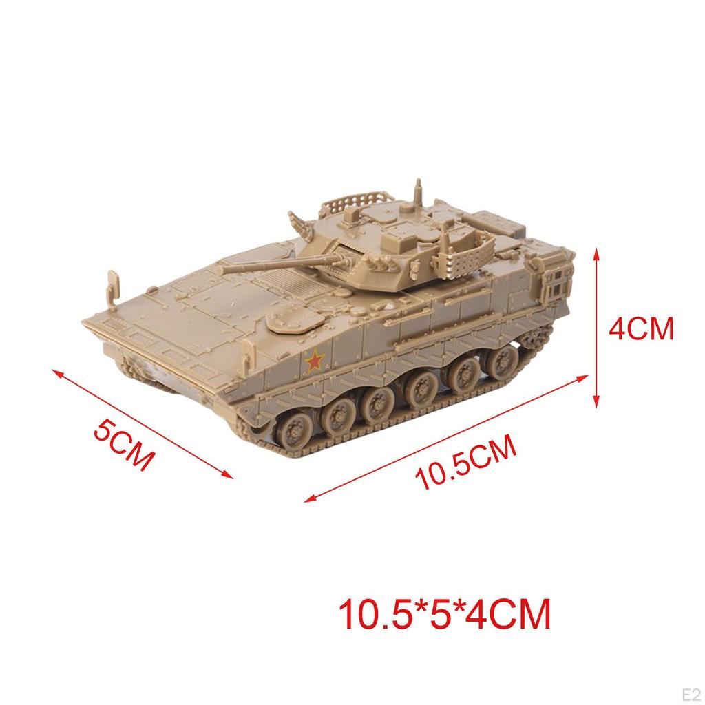 1/72 Armored Tank Model DIY Assembling Puzzles Building Kits for Gift Collection Table