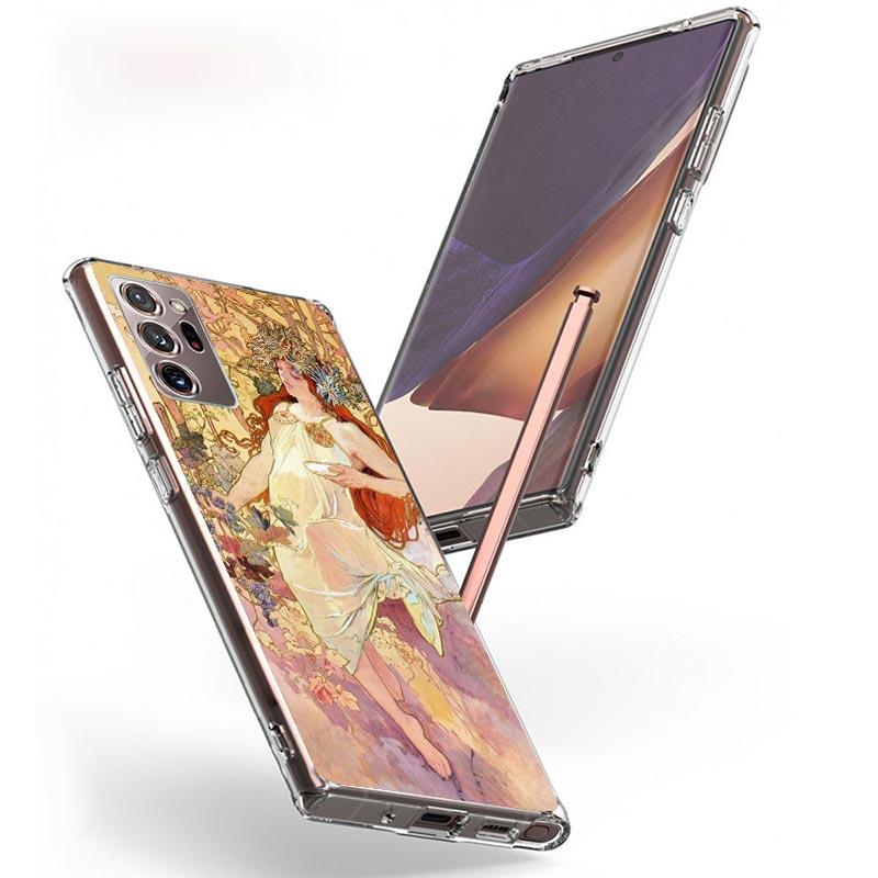 Alfons Mucha Primavera Case Phone Cover for Samsung Galaxy S24 S25 Ultra S23 Plus S22 + S21 S20 FE S10 S25Plus Trend Fundas S24