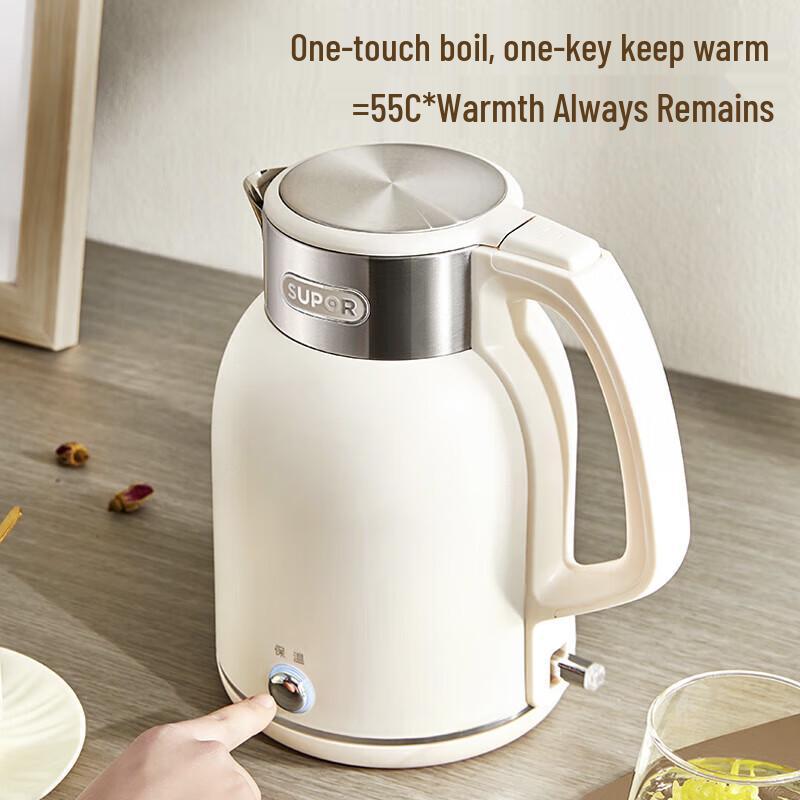 Supor Dun Dun 2L Electric Kettle with Keep Warm CN plug (adapter included)
